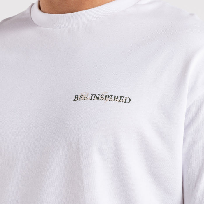 Camiseta Stach - Blanco/Caqui