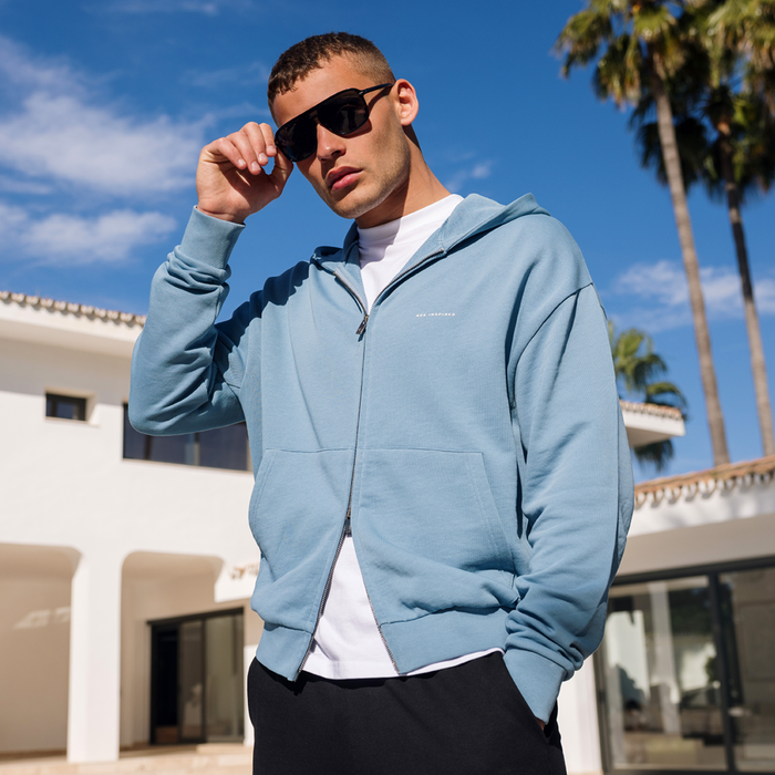 Sudadera con capucha Diallo con cremallera - Azul oscuro