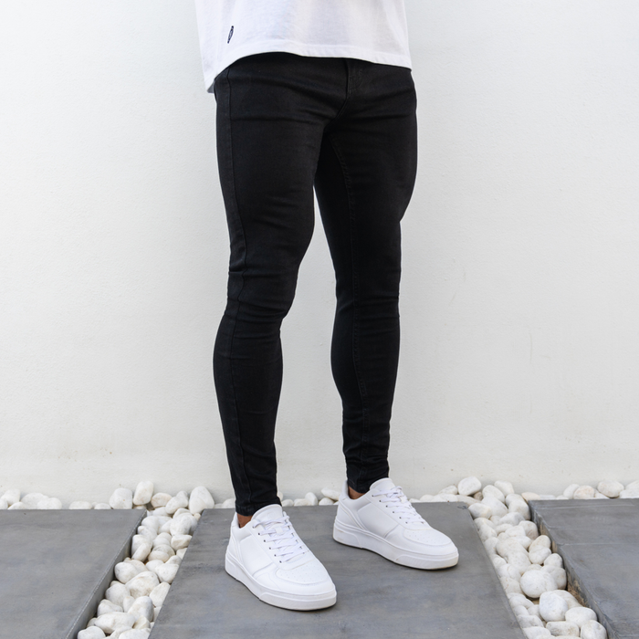 Luca Skinny Stretch Jeans - Firma Negro Azabache