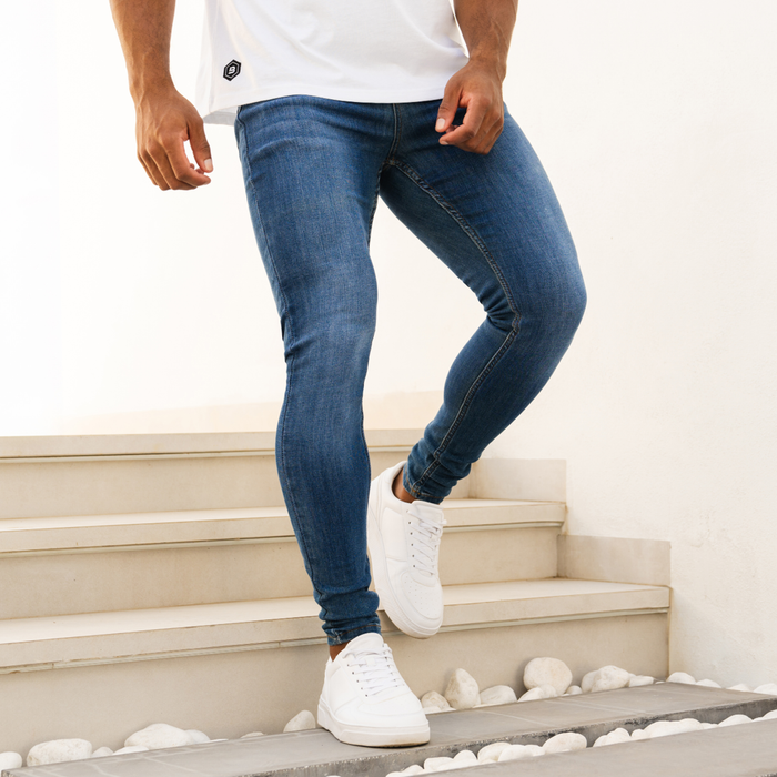 Luca Skinny Stretch - Firma Azul Oscuro