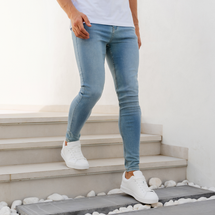 Luca Skinny Stretch - Firma Azul claro