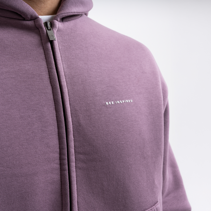 Sudadera con capucha y cremallera Diallo - Malva Atardecer