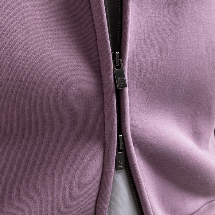 Sudadera con capucha y cremallera Diallo - Malva Atardecer