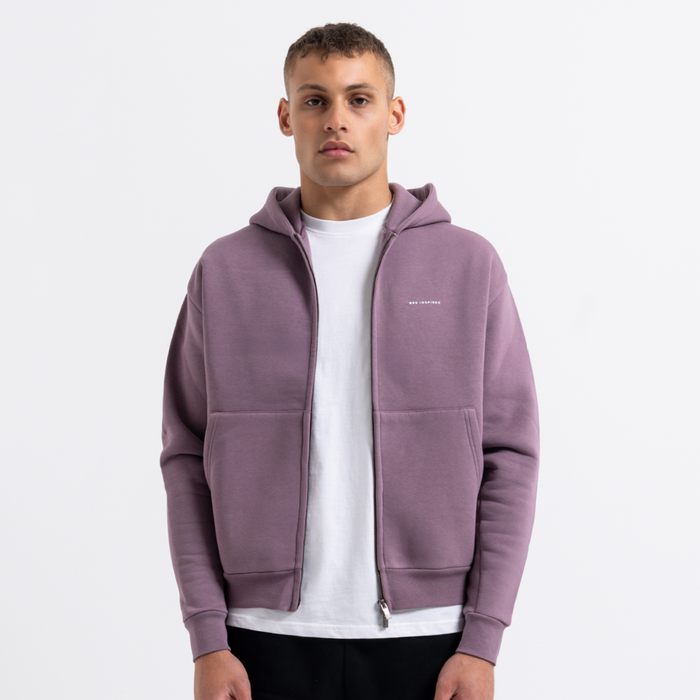 Sudadera con capucha y cremallera Diallo - Malva Atardecer