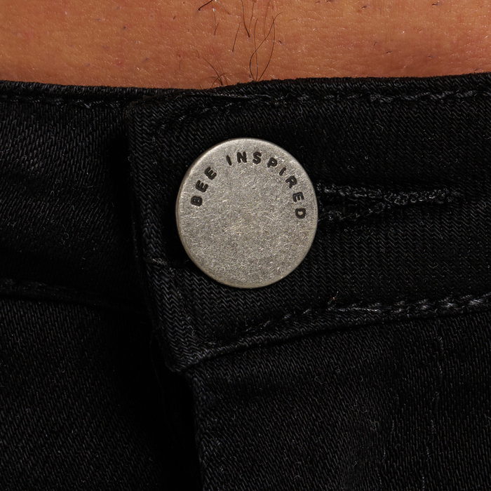 Luca Skinny Stretch Jeans - Firma Negro Azabache