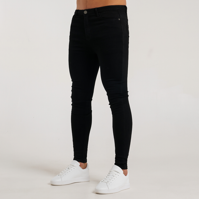 Luca Skinny Stretch Jeans - Firma Negro Azabache