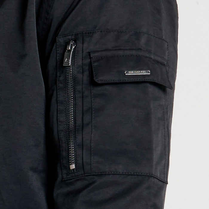Neves Longline Bomber Jacket - Noir