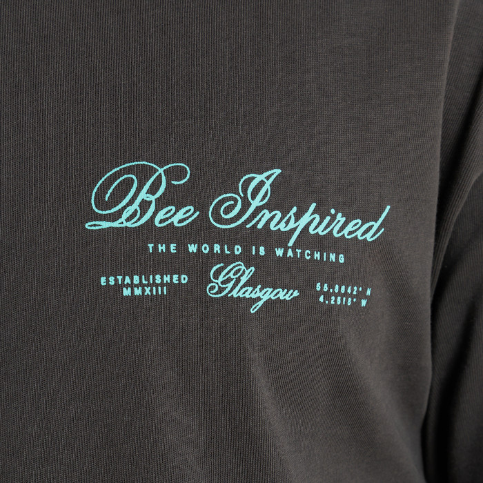 T-shirt Olise - anthracite/turquoise
