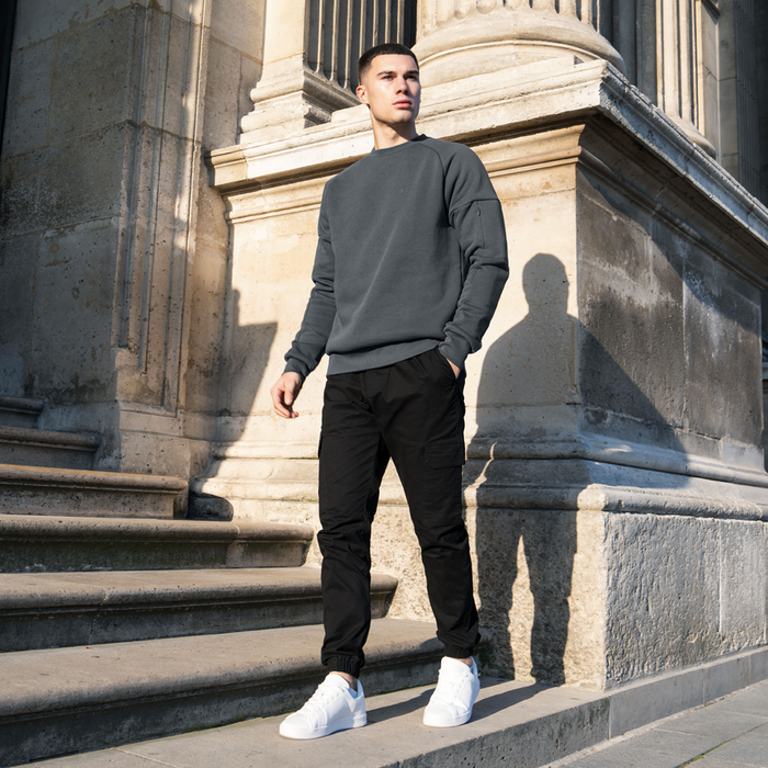 Alonso Crew Trui - Houtskool