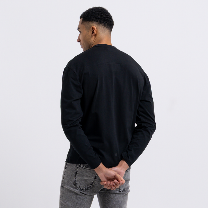 Barella T-shirt met lange mouwen - Zwart