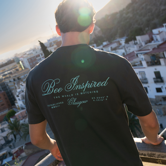 Olise T-Shirt - Houtskool/Turkoois