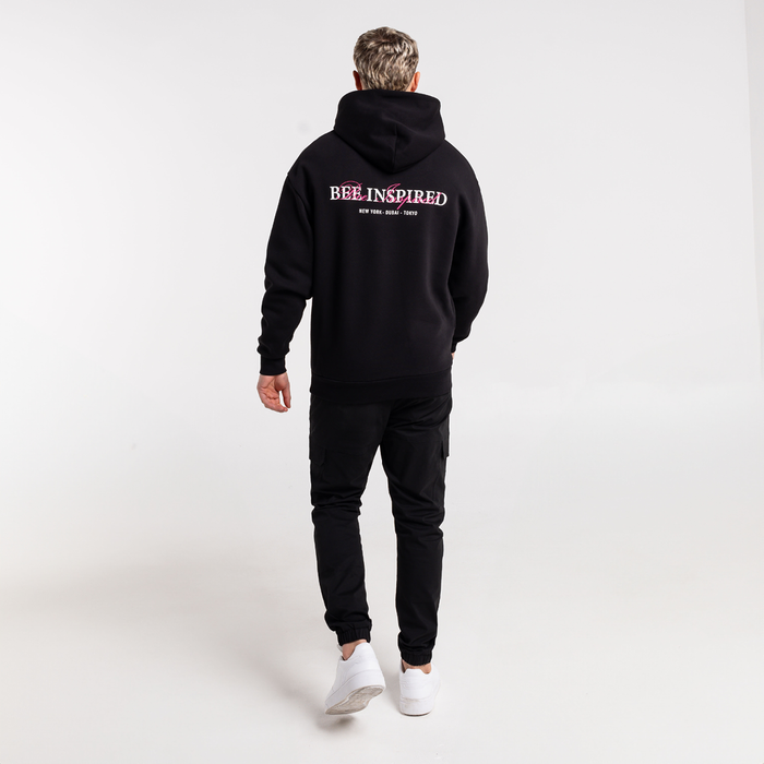 Stach Hoodie - Zwart/Roze