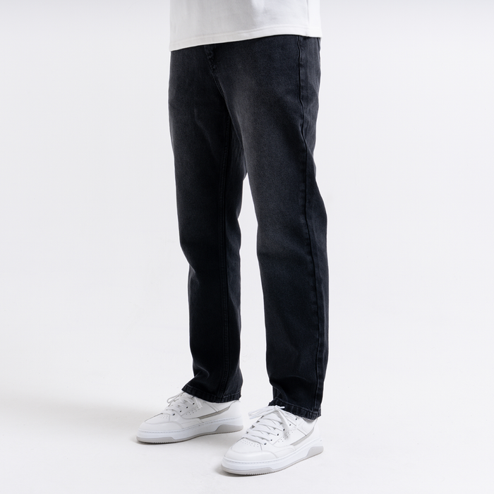 Duro Straight Fit Jeans - Tvättad Svart