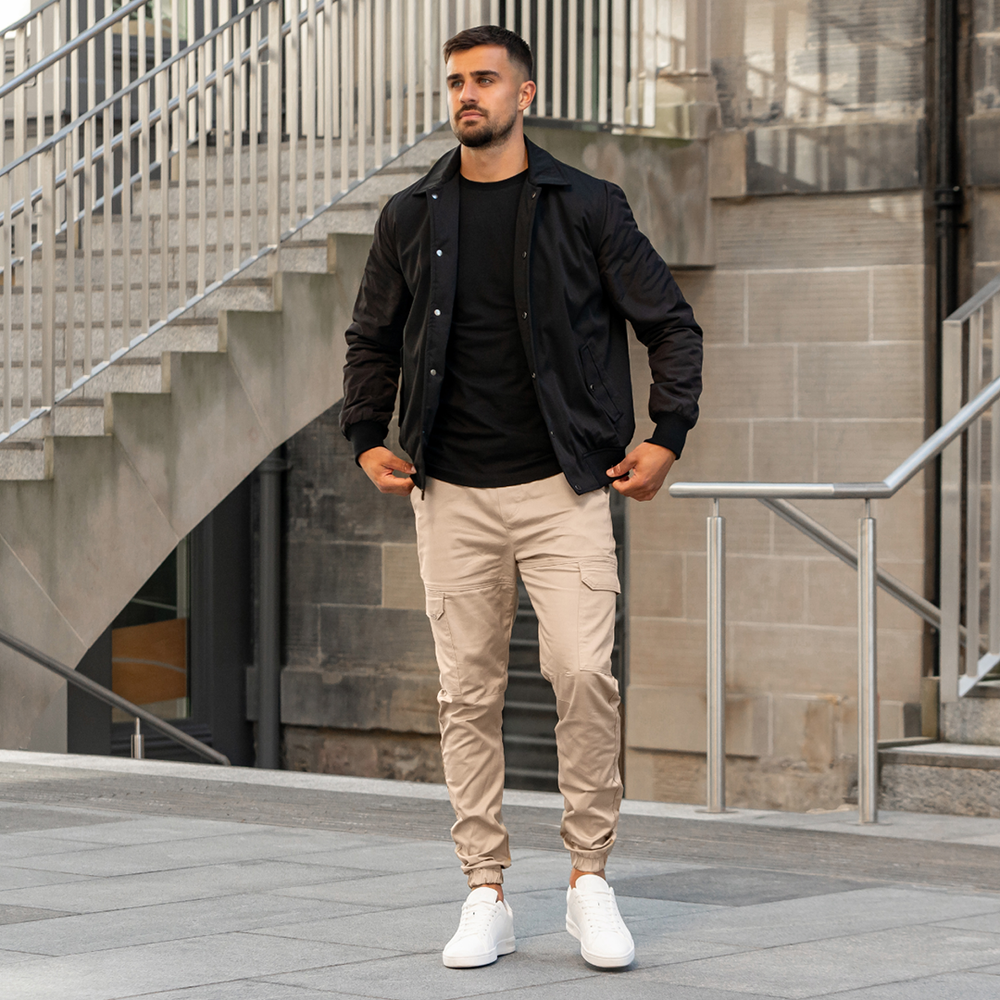 Black bomber online jacket outfits