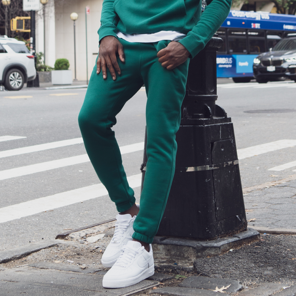 Diallo Relaxed Sweatpants - Mid Green