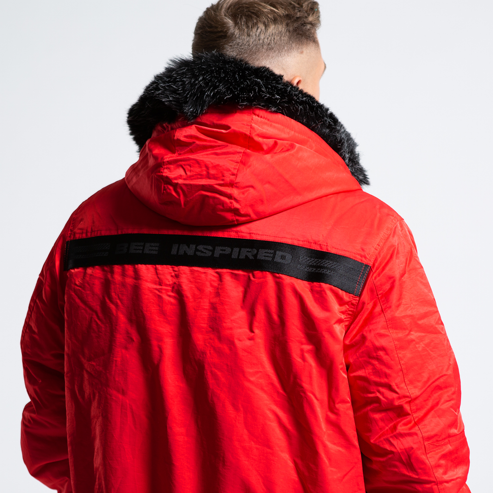 Bee inspired red coat outlet